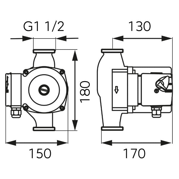 Keringető szivattyú 25-80 180 - Ferro