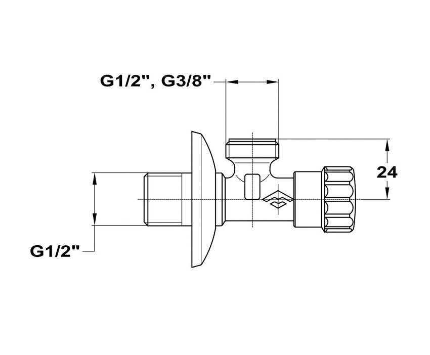 Mofém Sarokszelep - 1/2"x1/2"