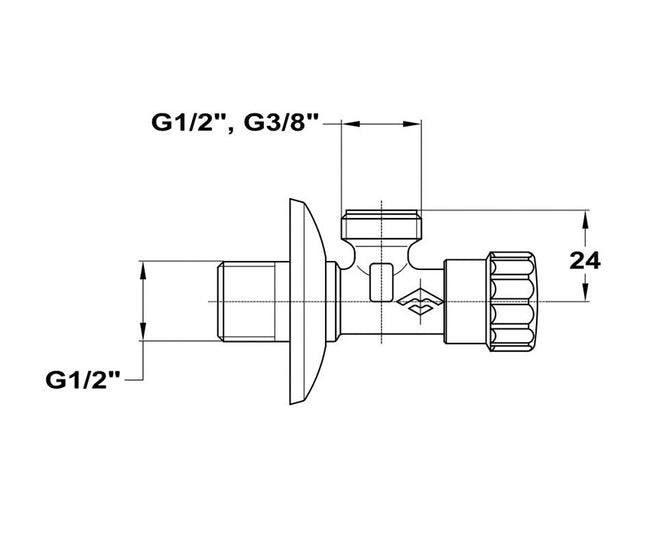 Mofém Sarokszelep - 1/2"x1/2"