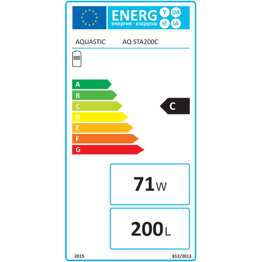 Hajdu Aquastic AQ STA 200C - 1 Hőcserélős Indirekt tároló - 200 liter