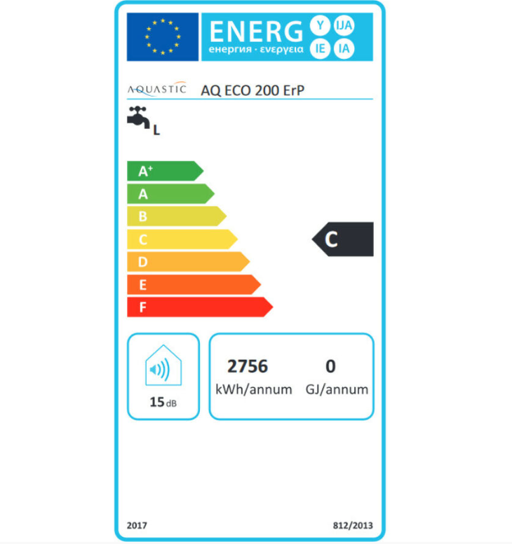 Hajdu Aquastic AQ ECO 200 ERP 200 literes villanybojler, 2, 4 kW