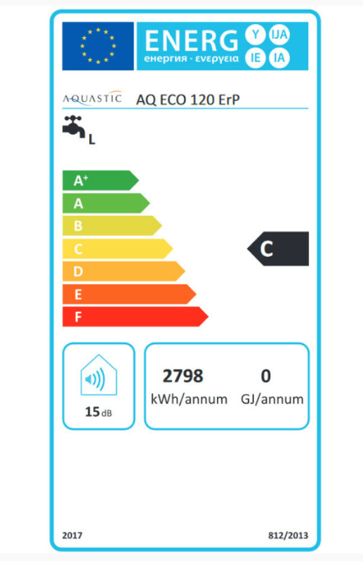 Hajdu Aquastic AQ ECO 120 ERP 120 literes villanybojler, 1, 8 kW