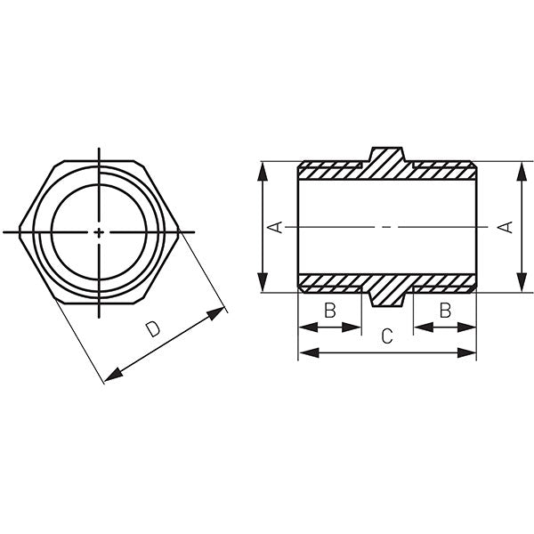 Sárgaréz Közcsavar 3/8" - Ferro