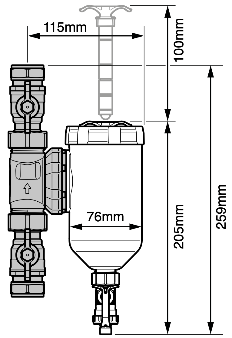 Sentinel Vortex 300 mágneses iszapleválasztó 3/4' csatlakozással