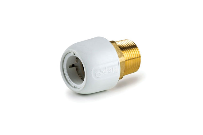 Hep2O Adapter, egyenes - 22mm-3/4" KM, /réz cső és cpvc csövekkel is szerelhető/