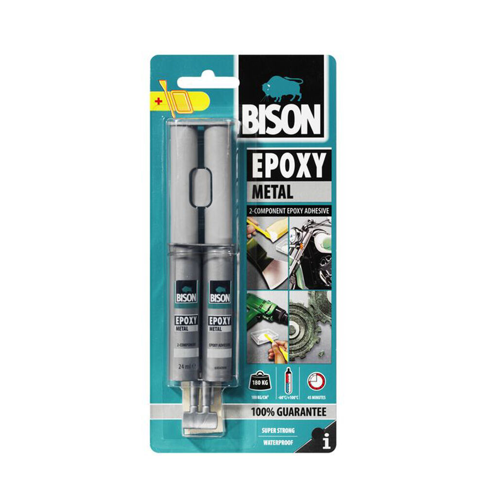 BISON Metál Két Komponensű Epoxy Ragasztó, 24ml